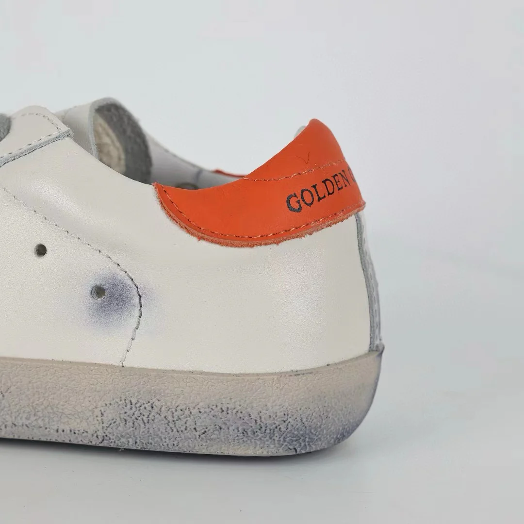 Golden Goose Ball-Star Suede Star Orange Heel Tab - Image 6