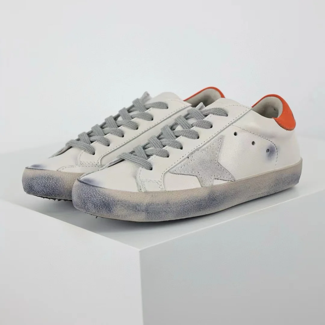 Golden Goose Ball-Star Suede Star Orange Heel Tab - Image 8