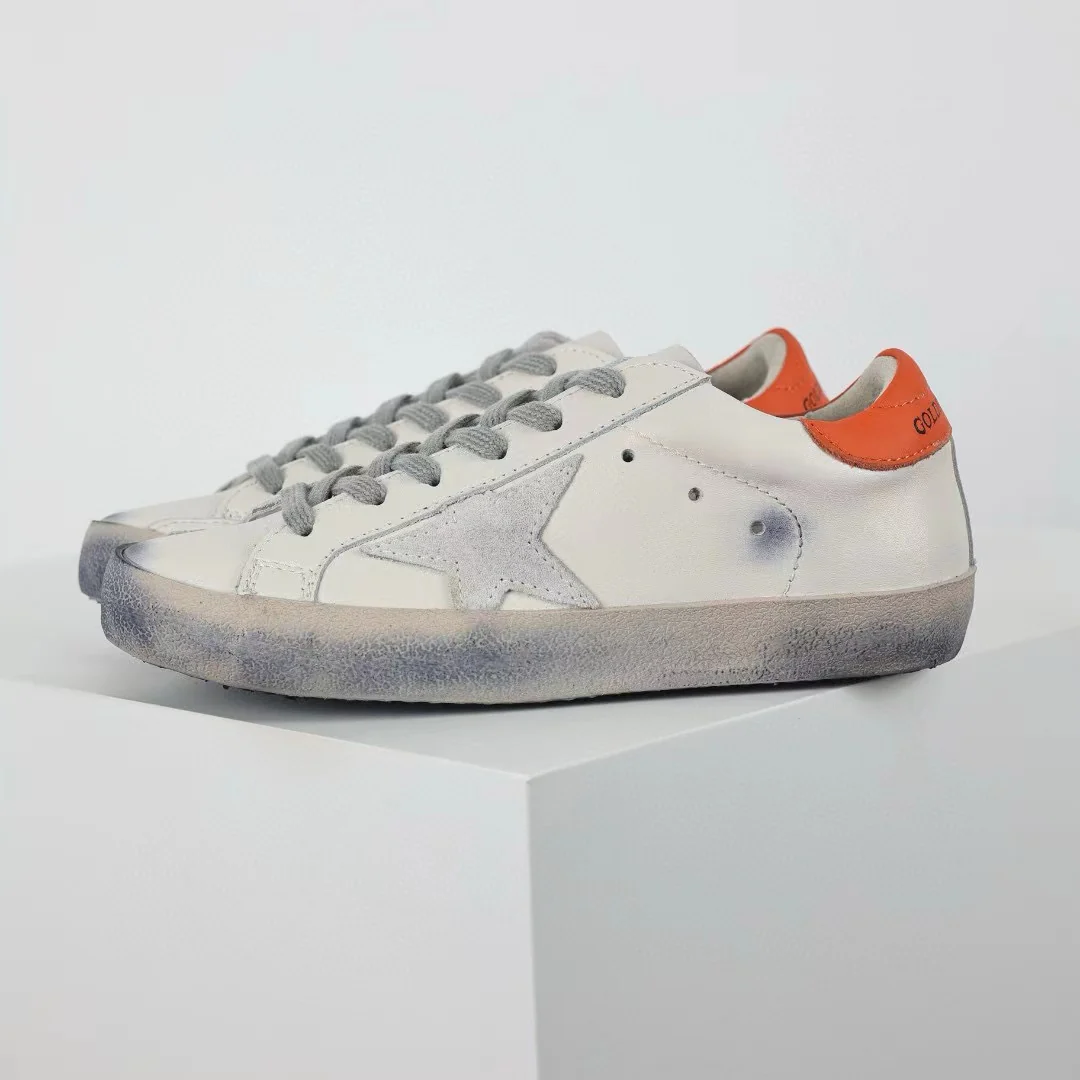 Golden Goose Ball-Star Suede Star Orange Heel Tab - Image 9