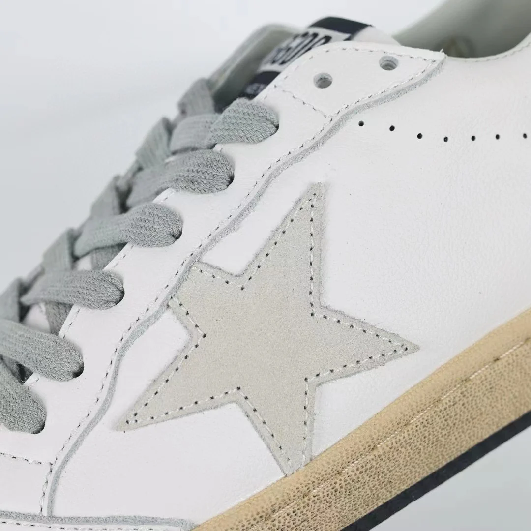 Golden Goose Ball-Star Suede Star Silver Heel Tab - Image 7