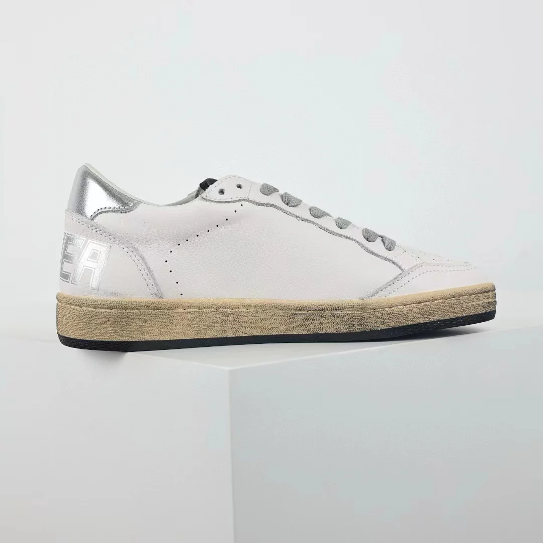 Golden Goose Ball-Star Suede Star Silver Heel Tab - Image 8