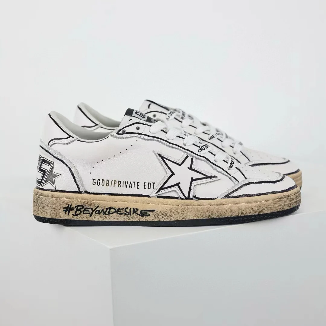Golden Goose Ball-Star White Grafitti Star White Heel Tab #BEYONDESIRE - Image 4