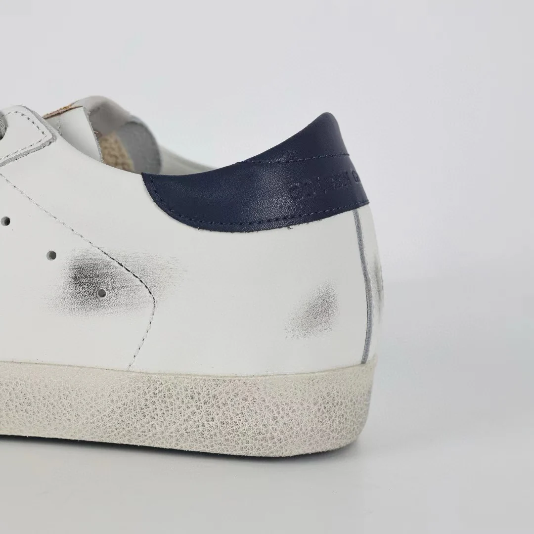 Golden Goose Super-Star Glitter Gold Star Blue Heel Tab - Image 5