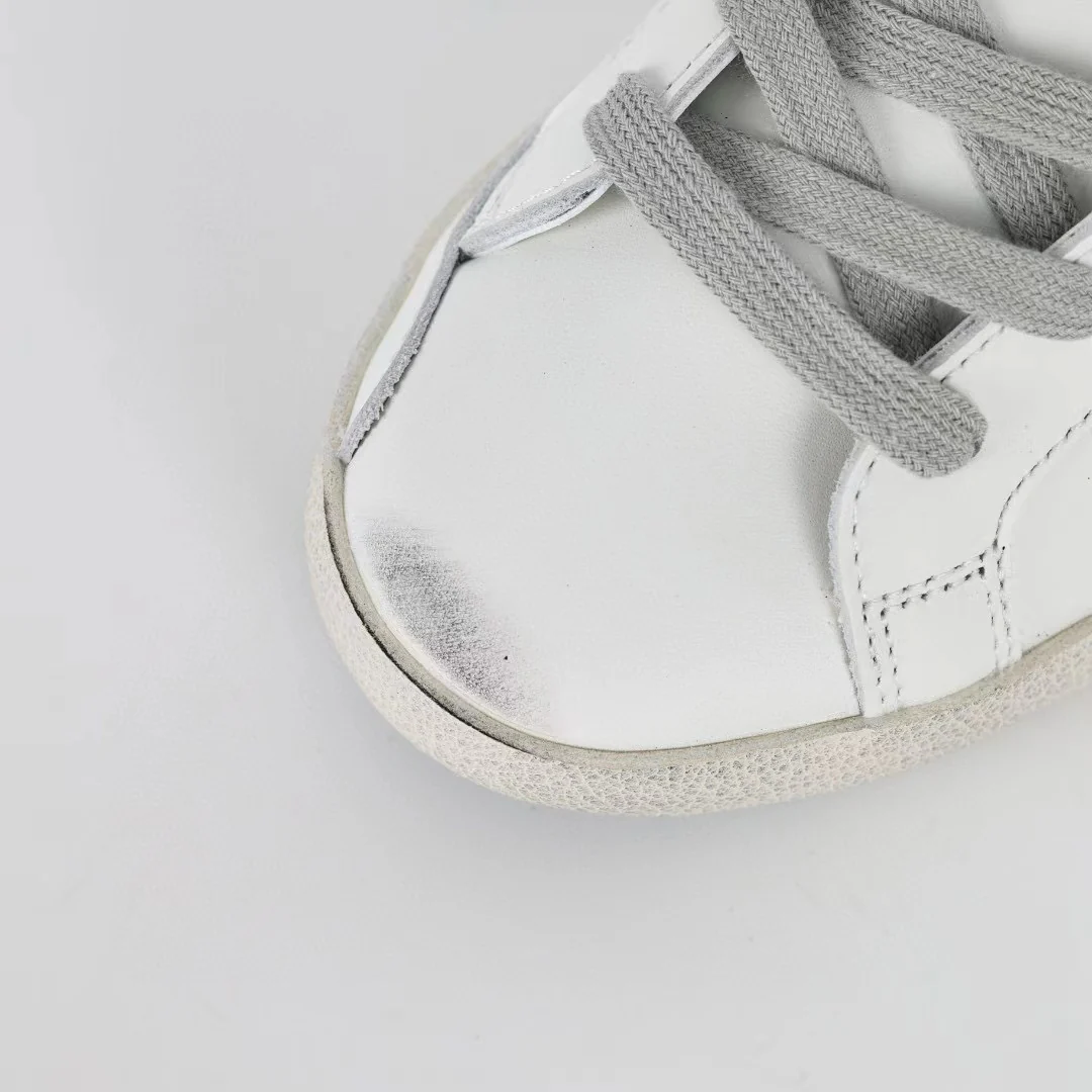 Golden Goose Super-Star Glitter Gold Star Blue Heel Tab - Image 6