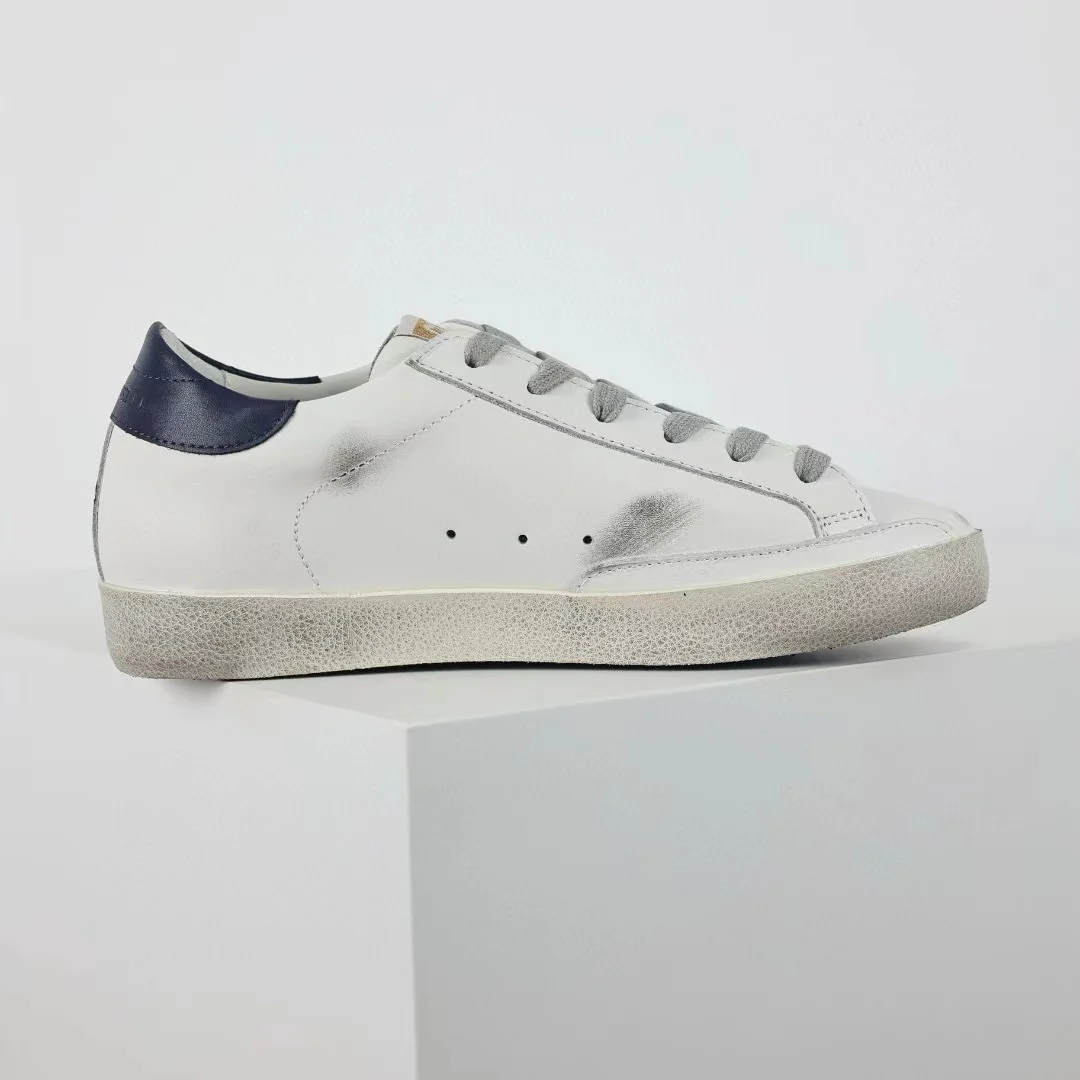 Golden Goose Super-Star Glitter Gold Star Blue Heel Tab - Image 8