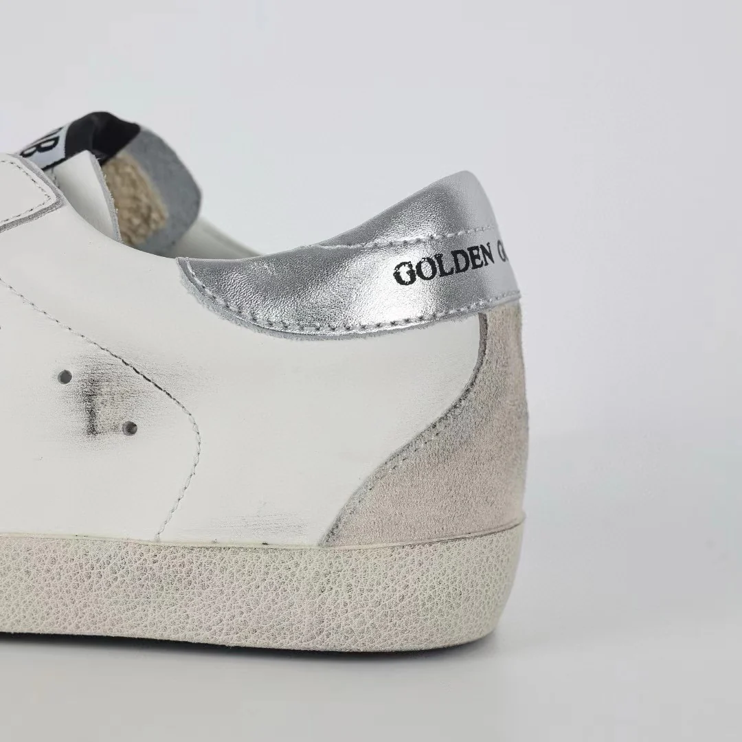 Golden Goose Super-Star Glitter Gold Star Silver Heel Tab - Image 5