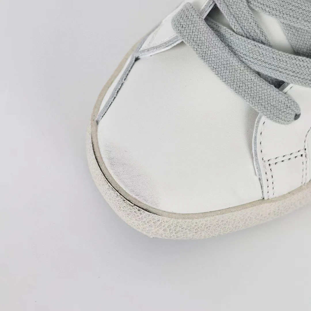 Golden Goose Super-Star Glitter Gold Star Silver Heel Tab - Image 6