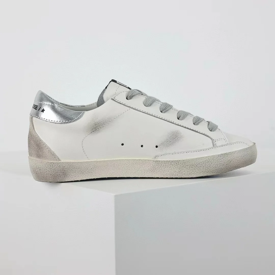 Golden Goose Super-Star Glitter Gold Star Silver Heel Tab - Image 8
