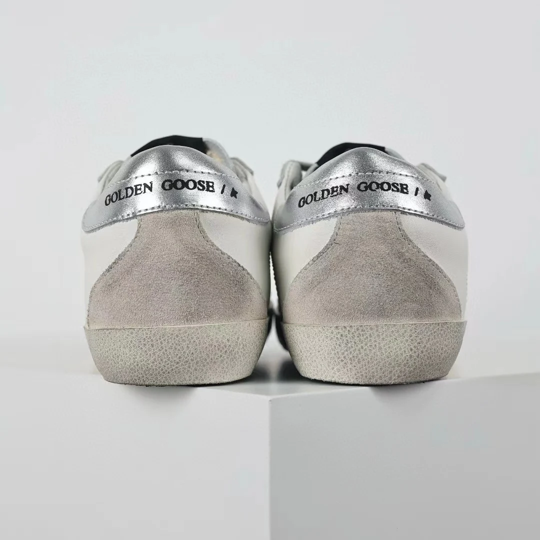 Golden Goose Super-Star Glitter Gold Star Silver Heel Tab - Image 9