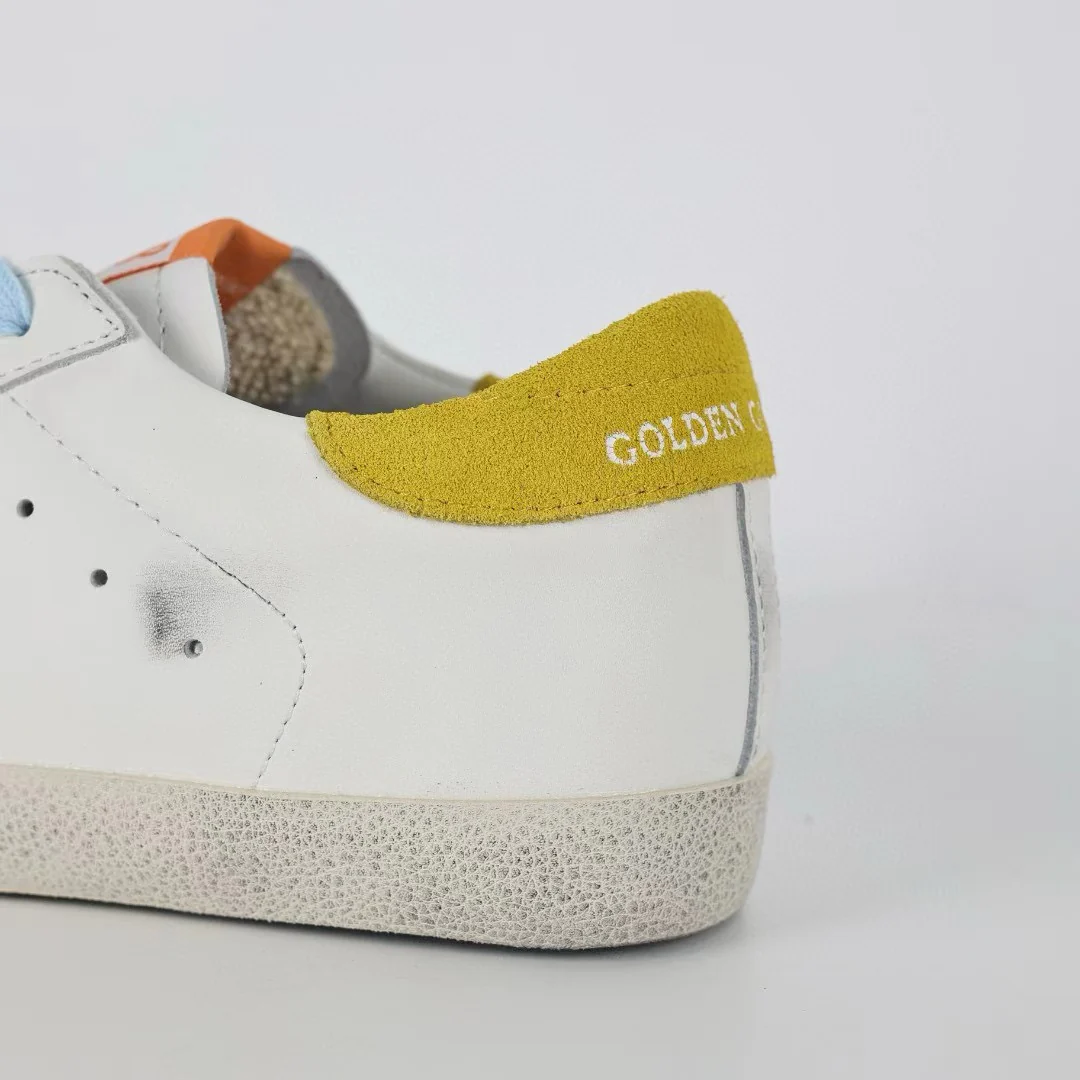 Golden Goose Super-Star Glitter Purple Star Yellow Heel Tab - Image 5