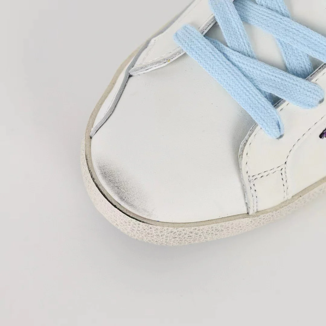 Golden Goose Super-Star Glitter Purple Star Yellow Heel Tab - Image 6