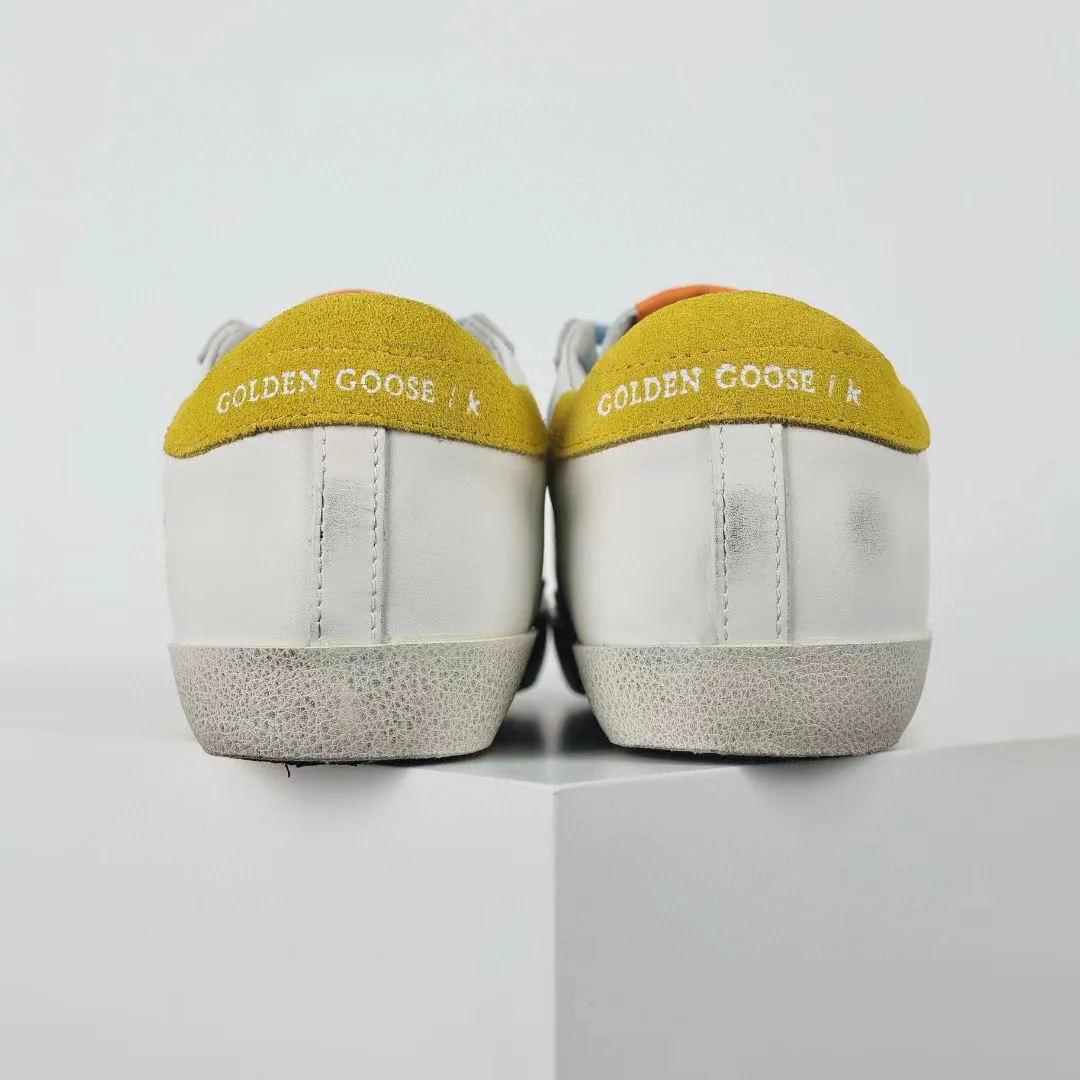 Golden Goose Super-Star Glitter Purple Star Yellow Heel Tab - Image 9