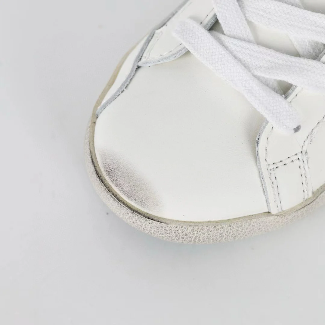 Golden Goose Super-Star Glitter Silver Star Navy Heel Tab - Image 6