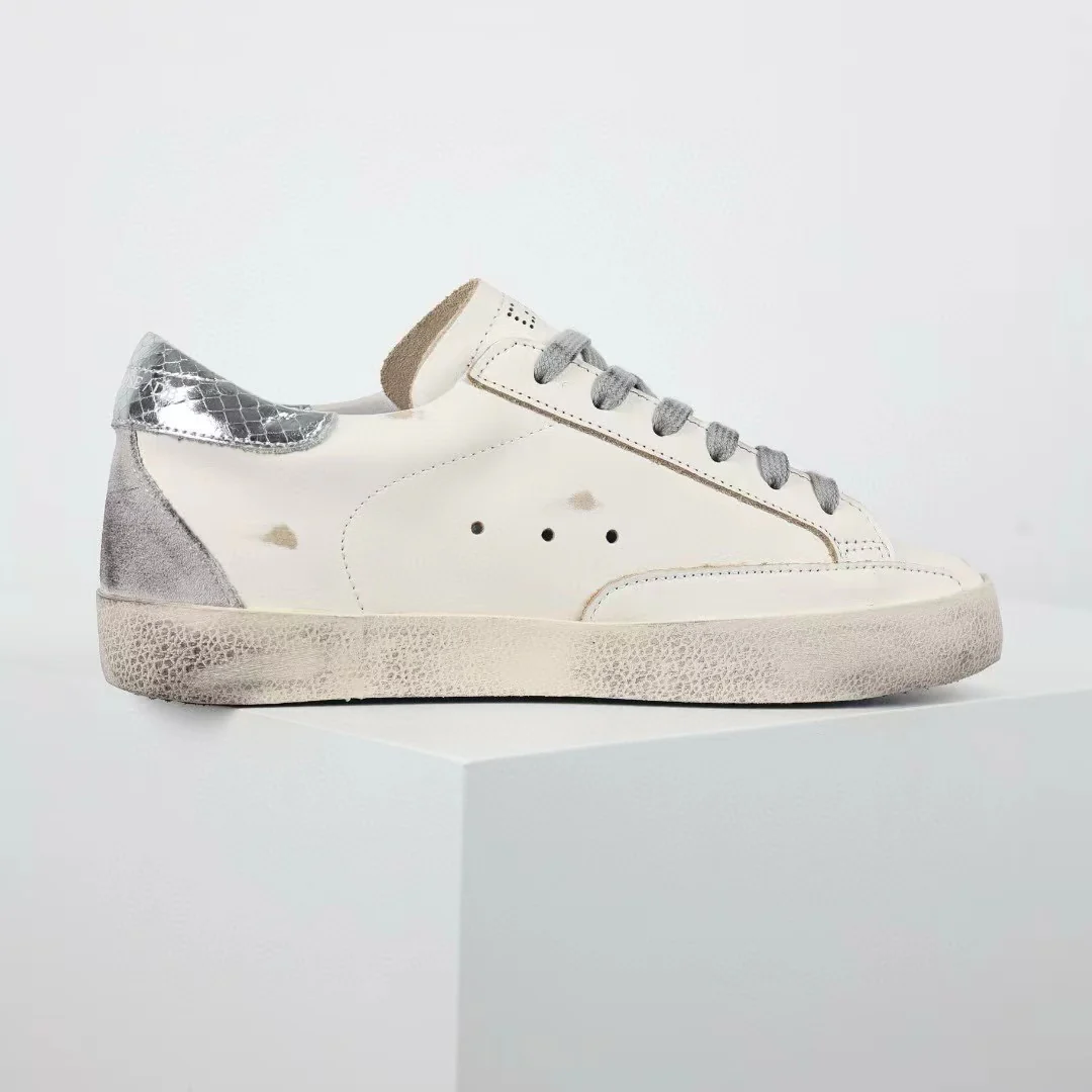Golden Goose Super-Star Suede Star Silver Heel Tab - Image 8