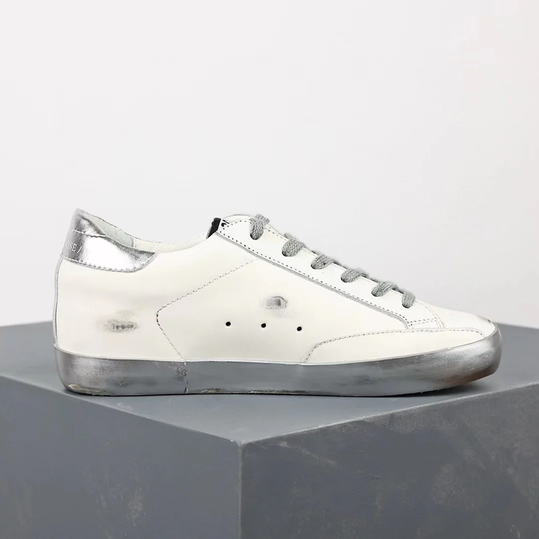 Golden Goose Super-Star Silver Star Silver Heel Tab Silver Sole - Image 8