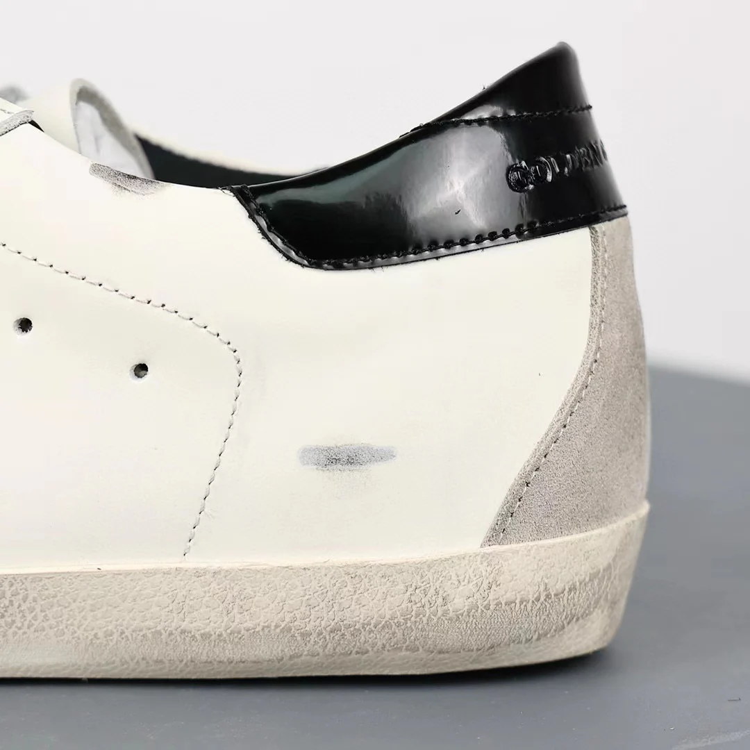 Golden Goose Super-Star Suede Star Black Glossy Heel Tab - Image 5
