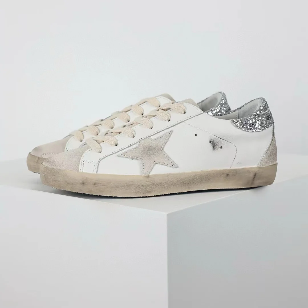 Golden Goose Super-Star Suede Star Glitter Heel Tab - Image 2