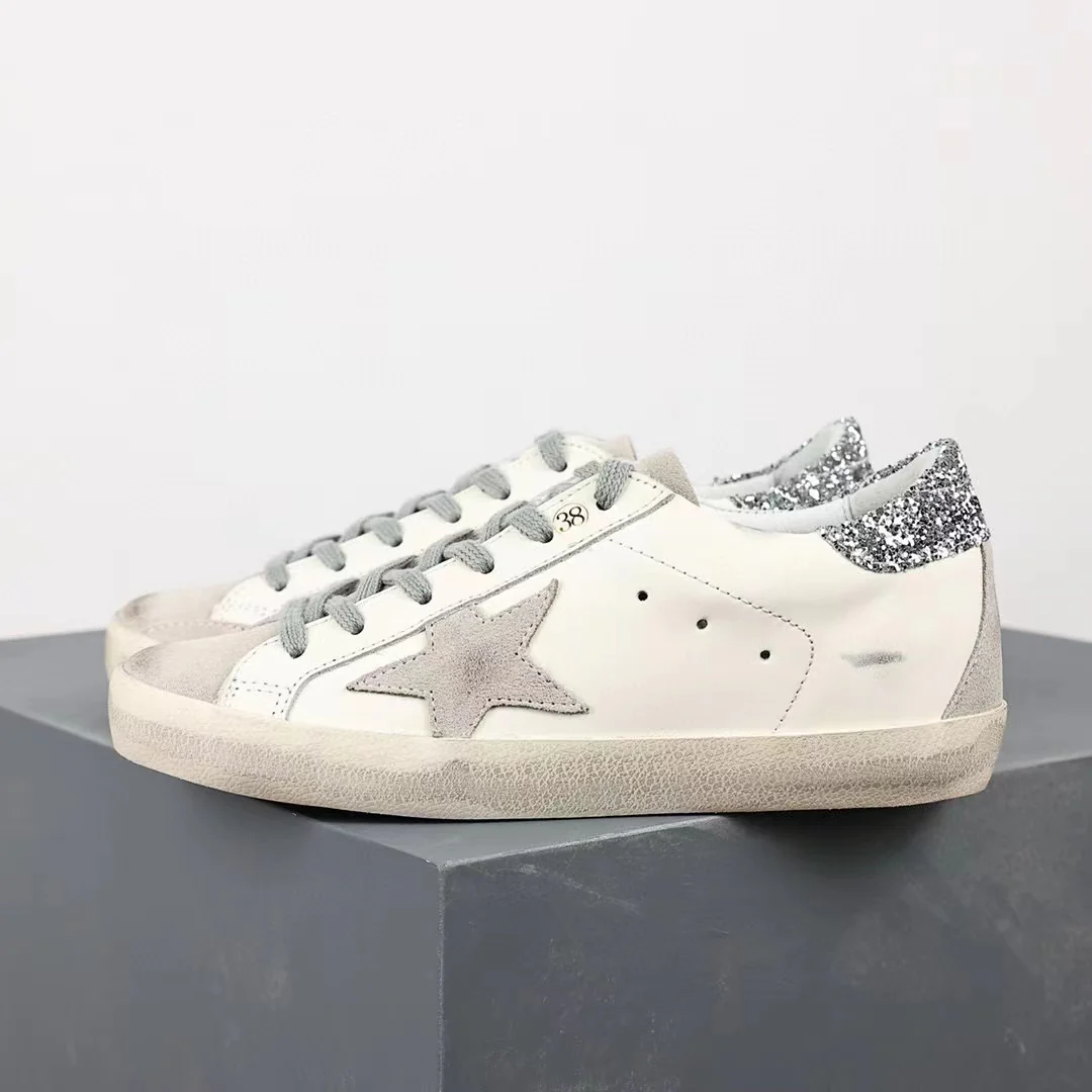 Golden Goose Super-Star Suede Star Glitter Heel Tab - Image 2