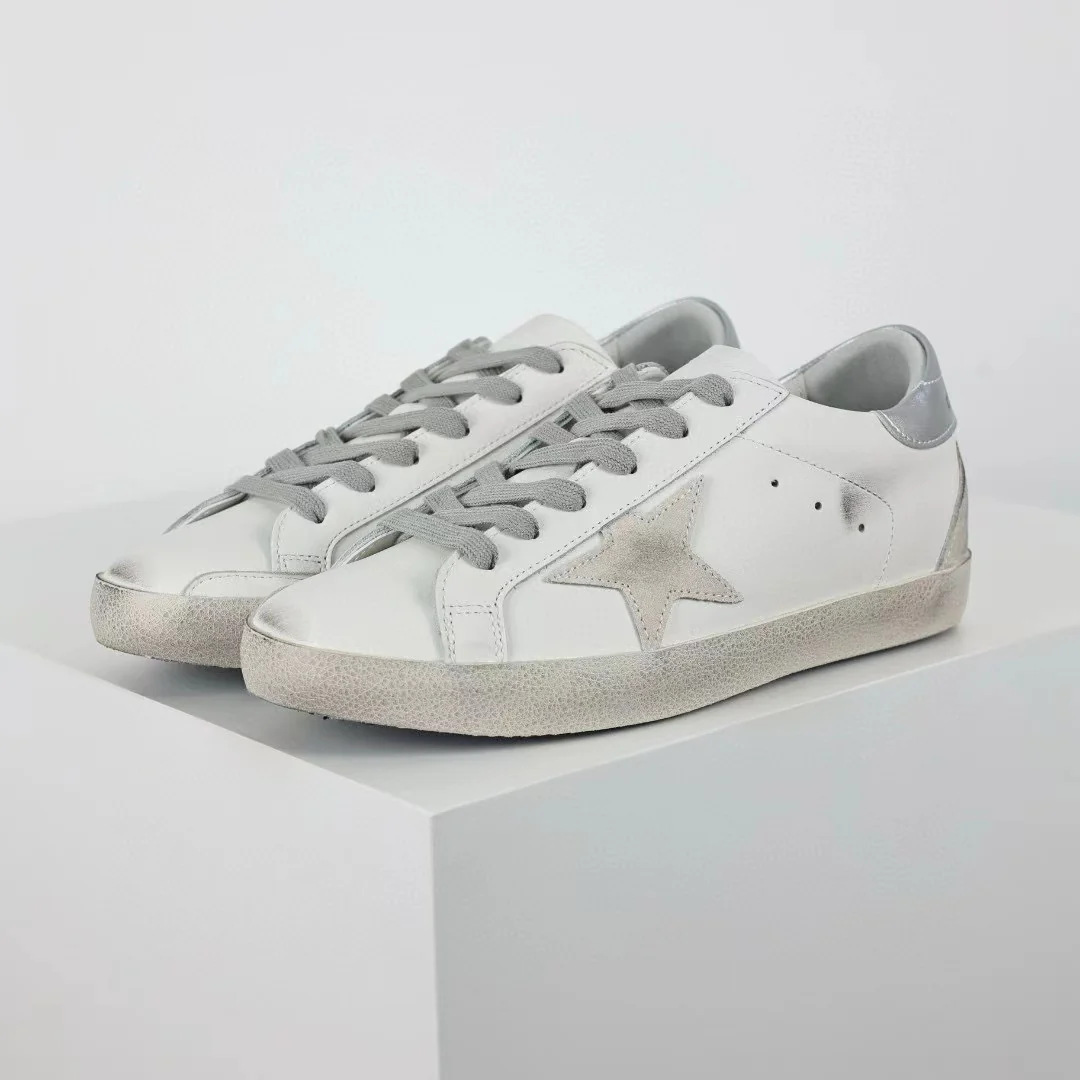 Golden Goose Super-Star Suede Star Silver Heel Tab - Image 3