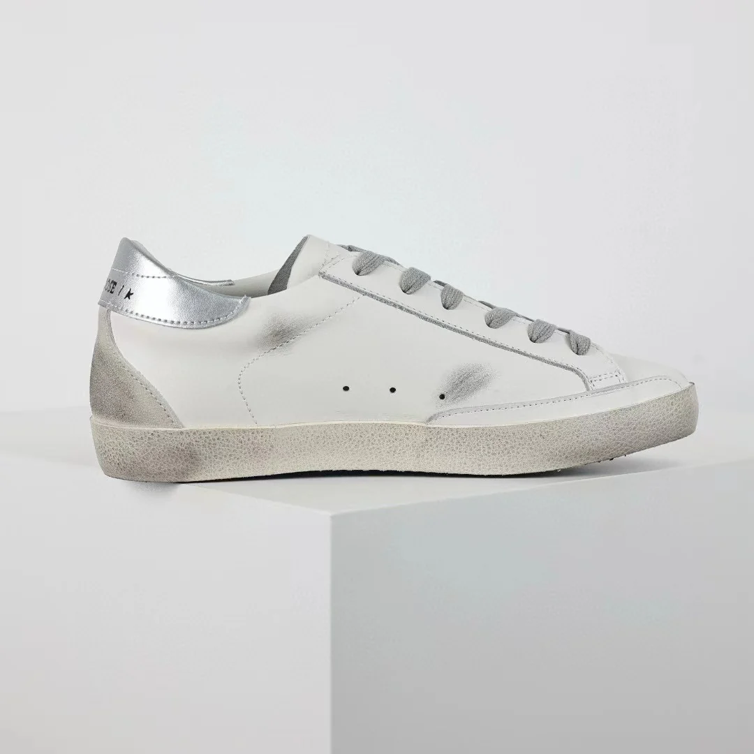Golden Goose Super-Star Suede Star Silver Heel Tab - Image 8