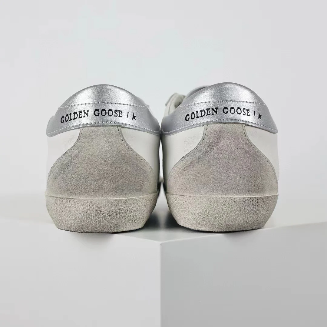 Golden Goose Super-Star Suede Star Silver Heel Tab - Image 9
