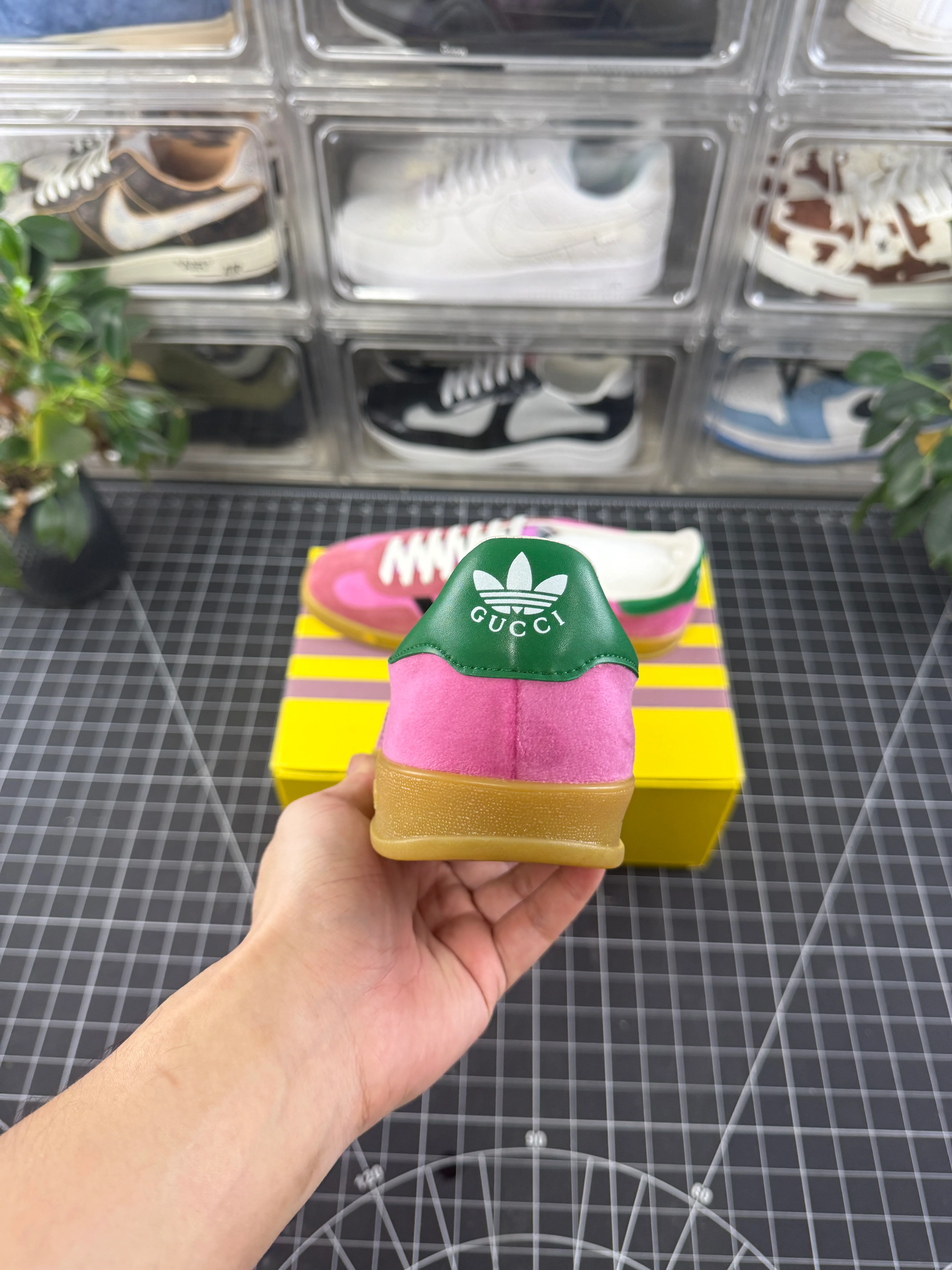 Gucci x Gazelle Pink Velvet - Image 2