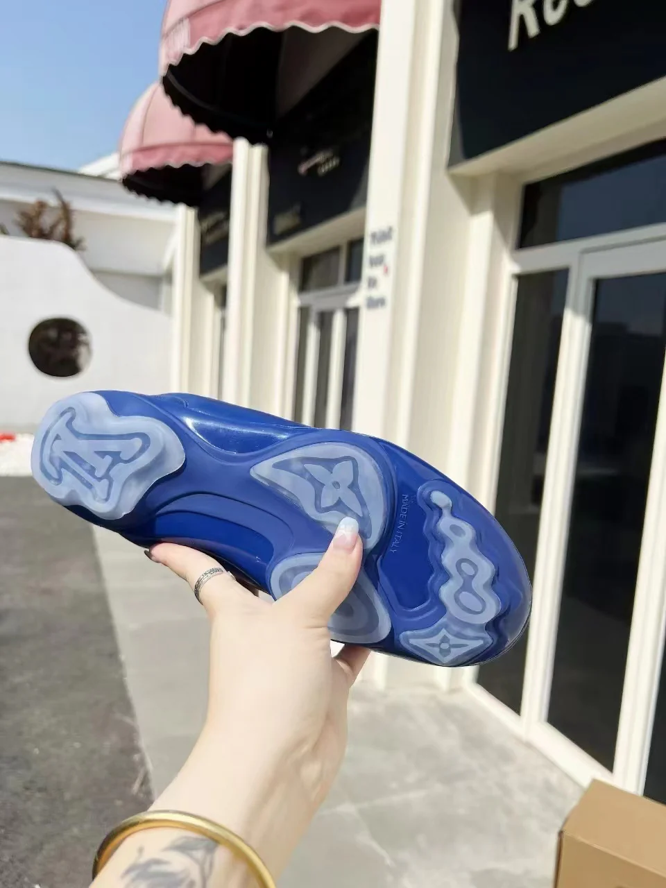 LV Soccer Sneaker Blue - Image 5