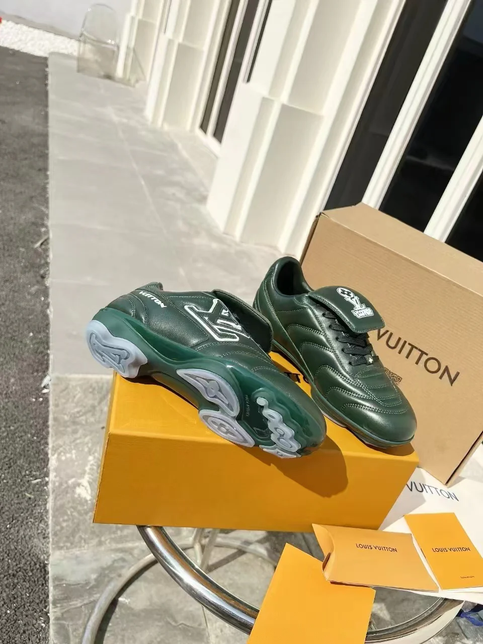 LV Soccer Sneaker Green - Image 3
