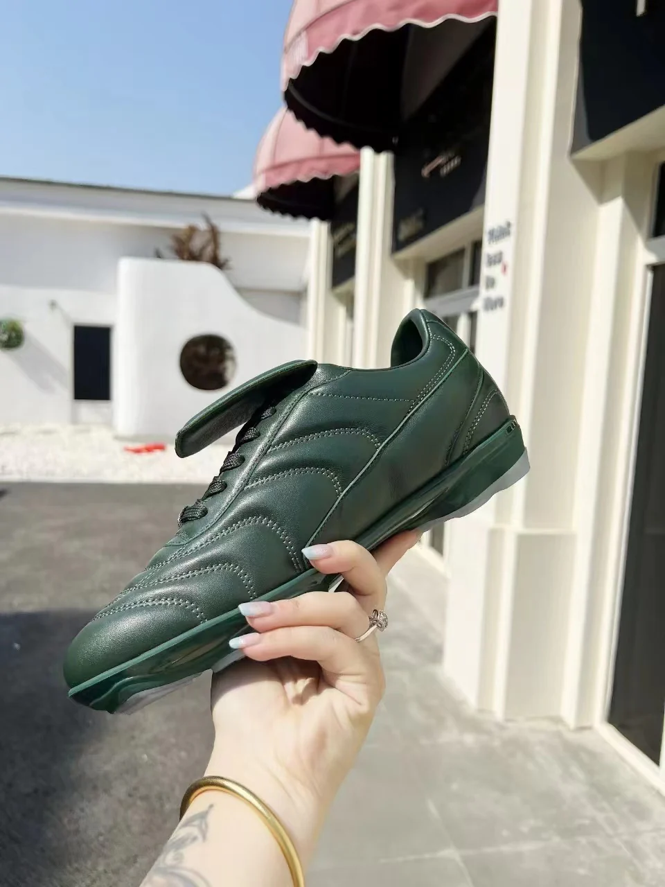 LV Soccer Sneaker Green - Image 6