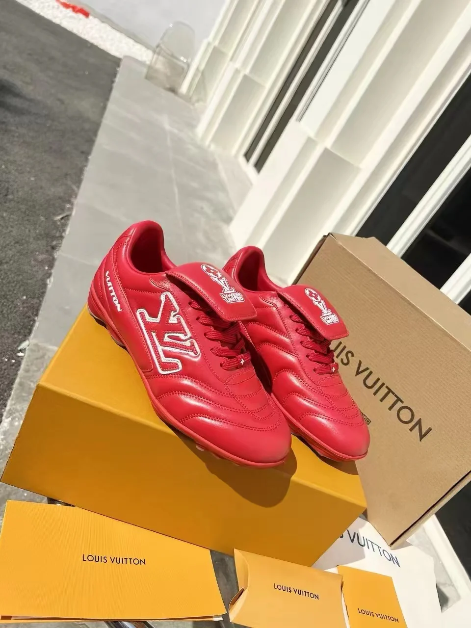 LV Soccer Sneaker Red - Image 2