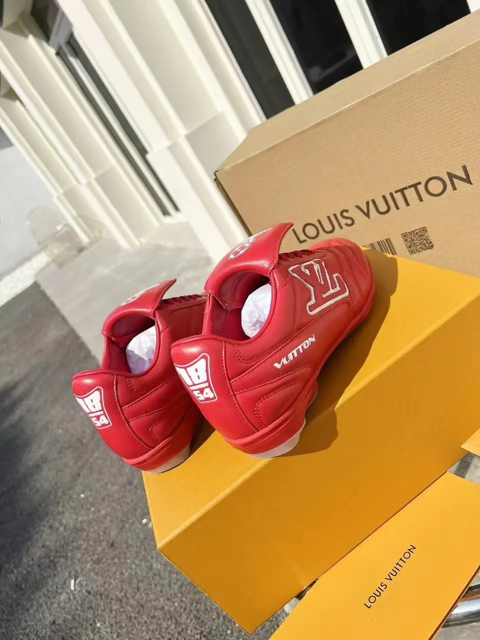 LV Soccer Sneaker Red - Image 4