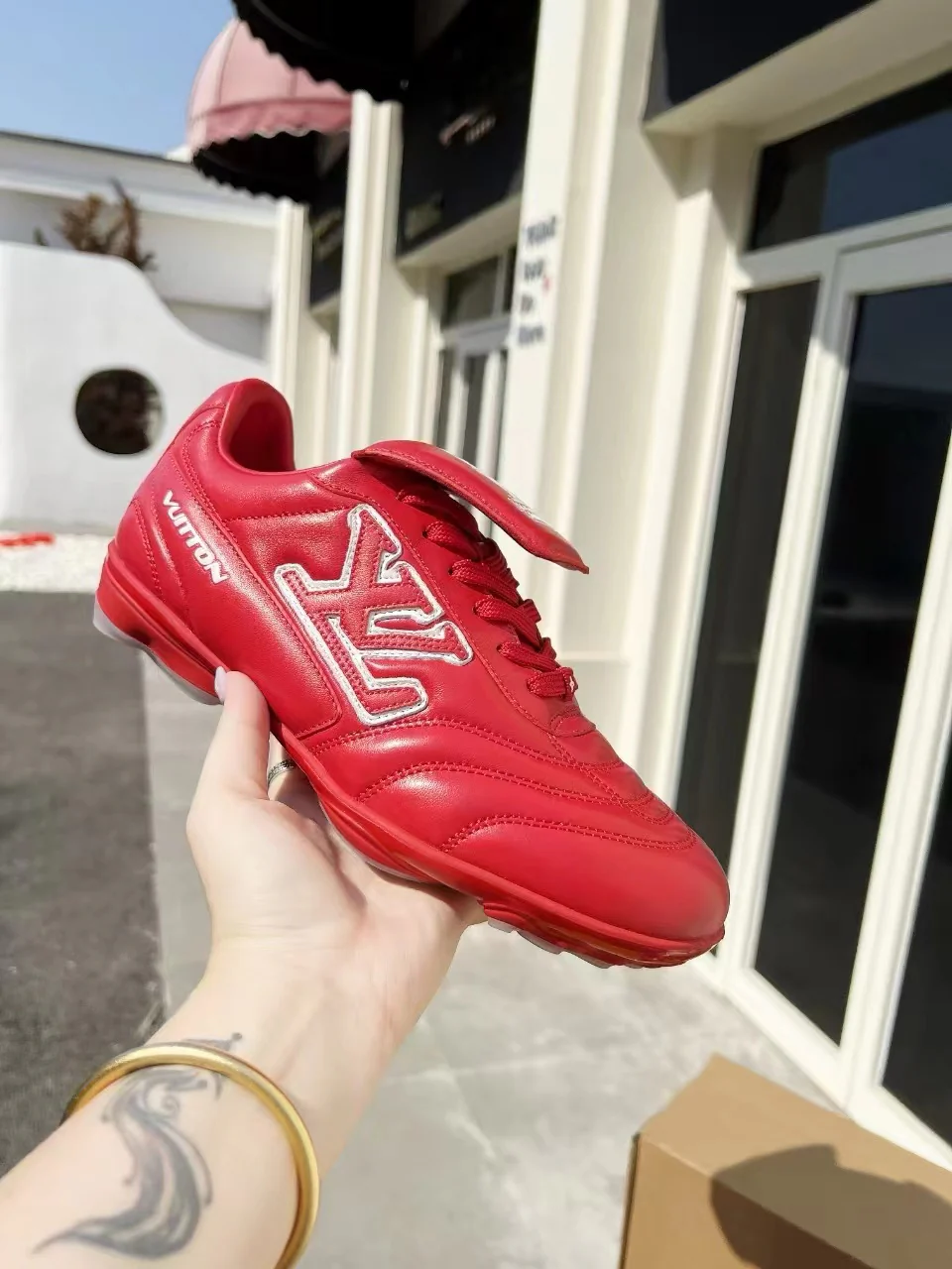 LV Soccer Sneaker Red - Image 5