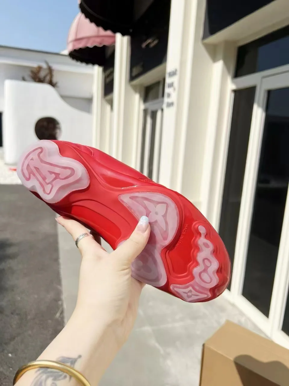 LV Soccer Sneaker Red - Image 7