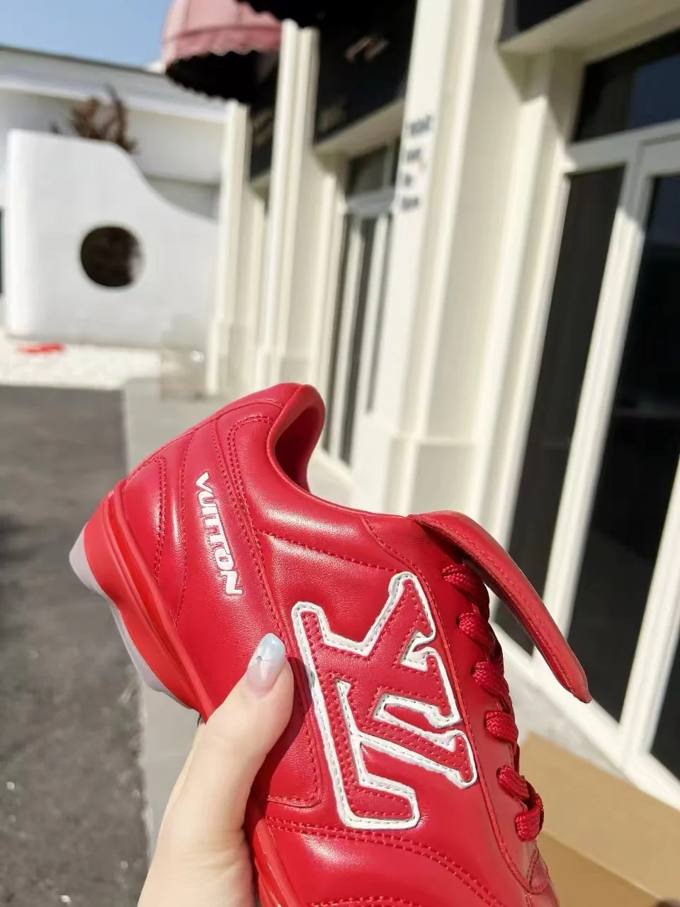 LV Soccer Sneaker Red - Image 8