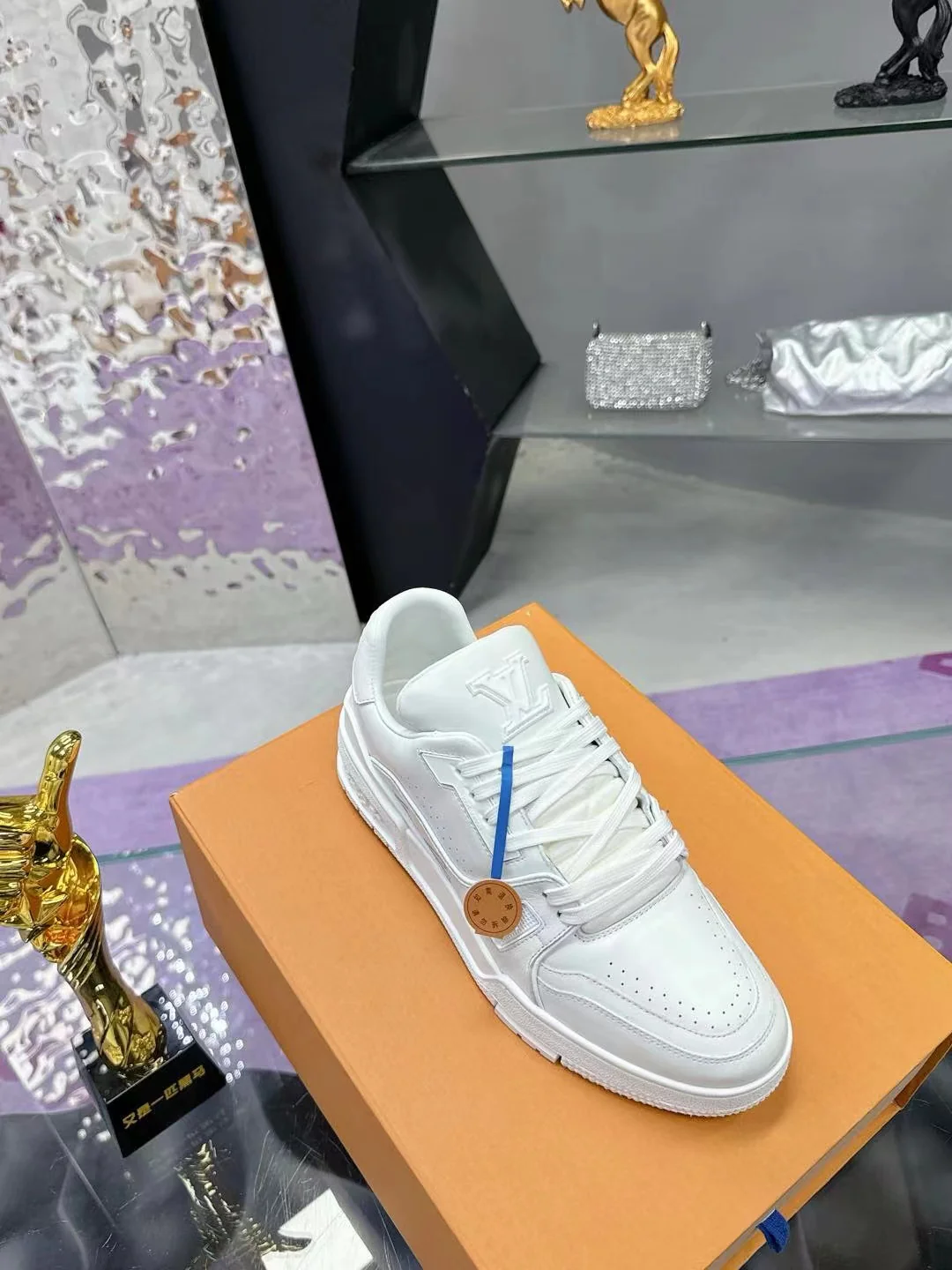 LV Trainers #54 Distressed Sneaker White - Image 7