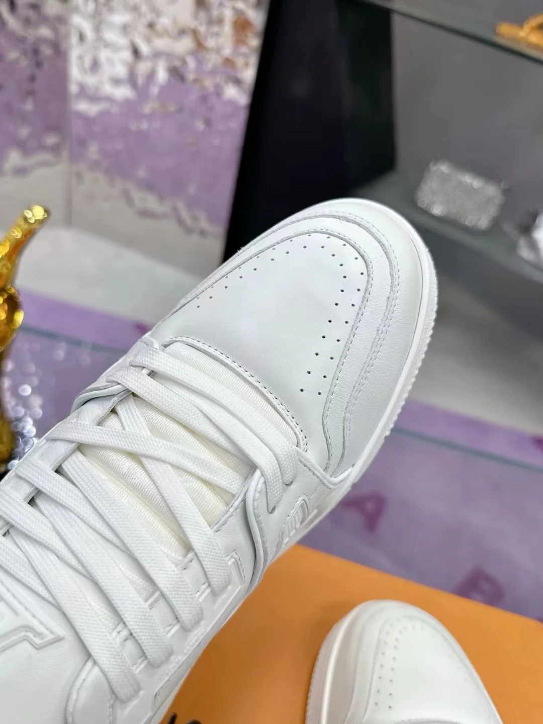 LV Trainers #54 Distressed Sneaker White - Image 8