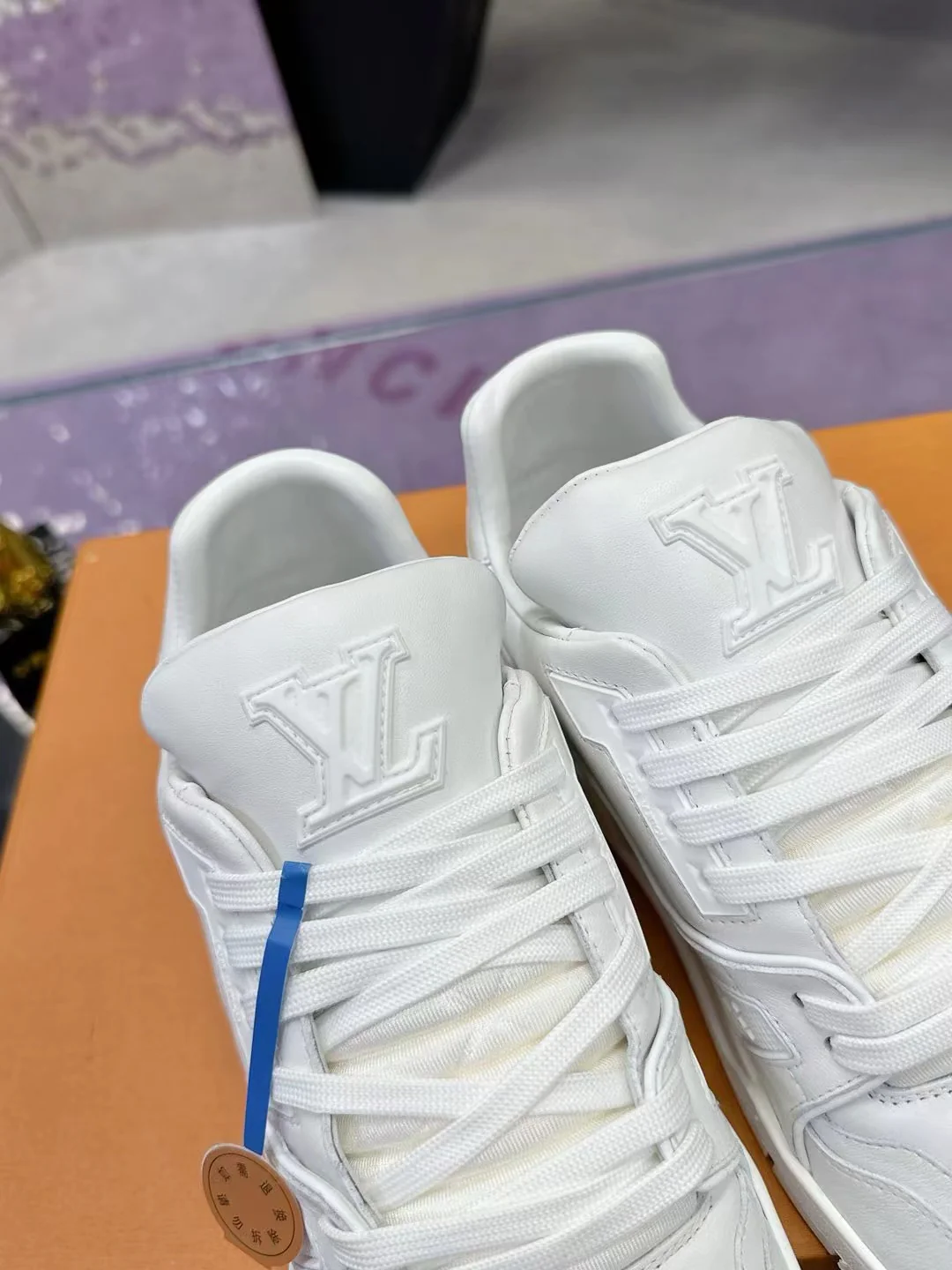 LV Trainers #54 Distressed Sneaker White - Image 9