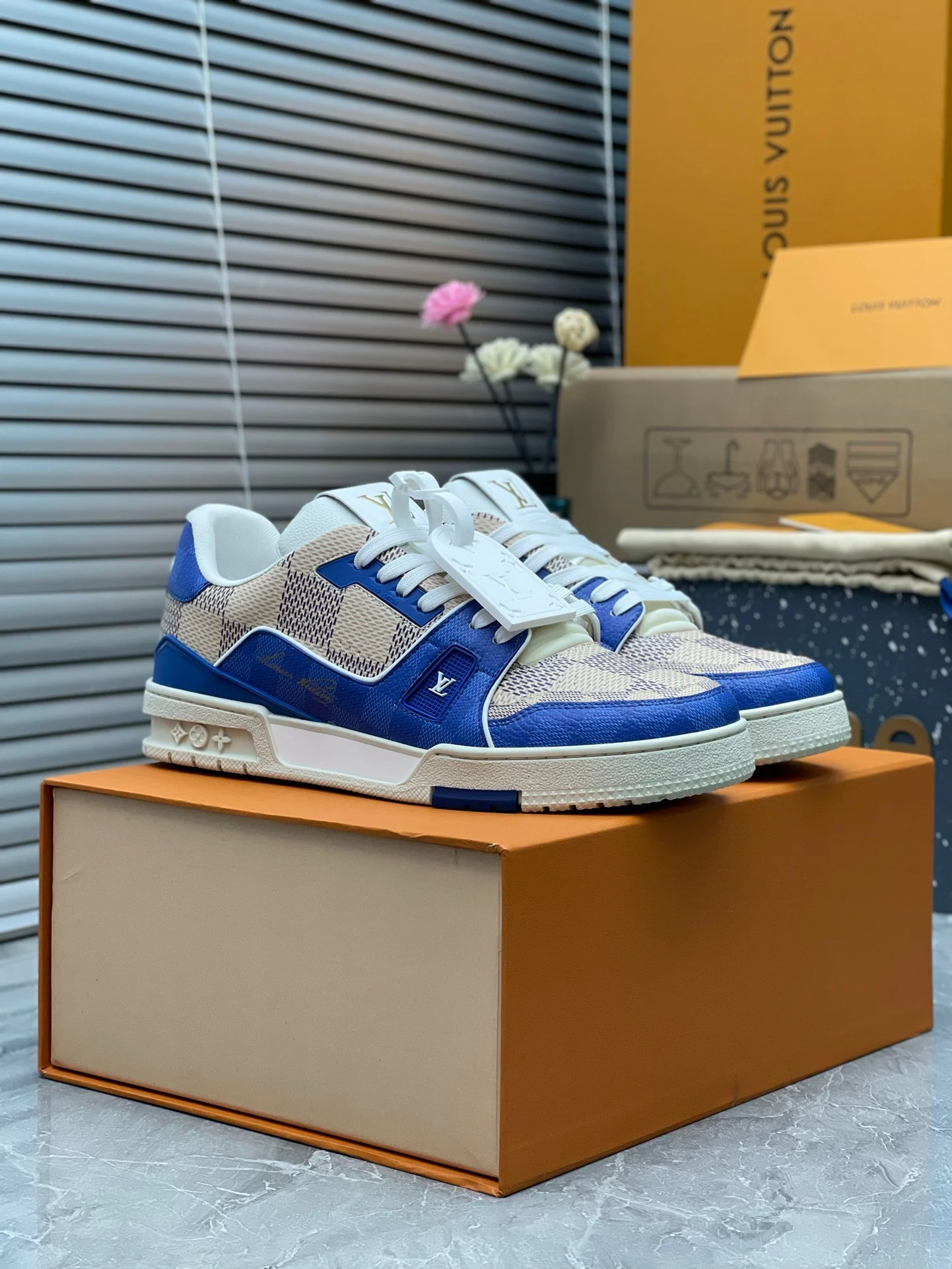 LV Trainers #54 Monogram Blue - Image 3