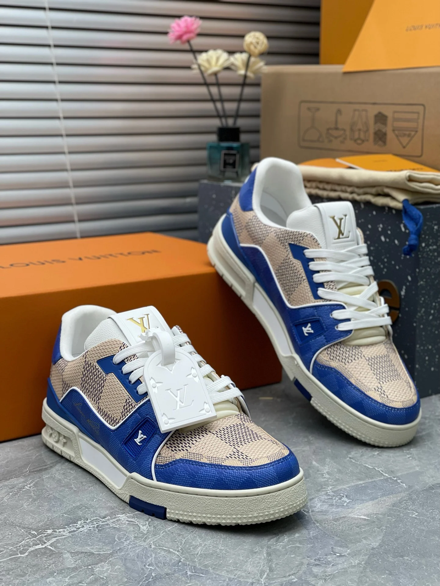 LV Trainers #54 Monogram Blue - Image 4