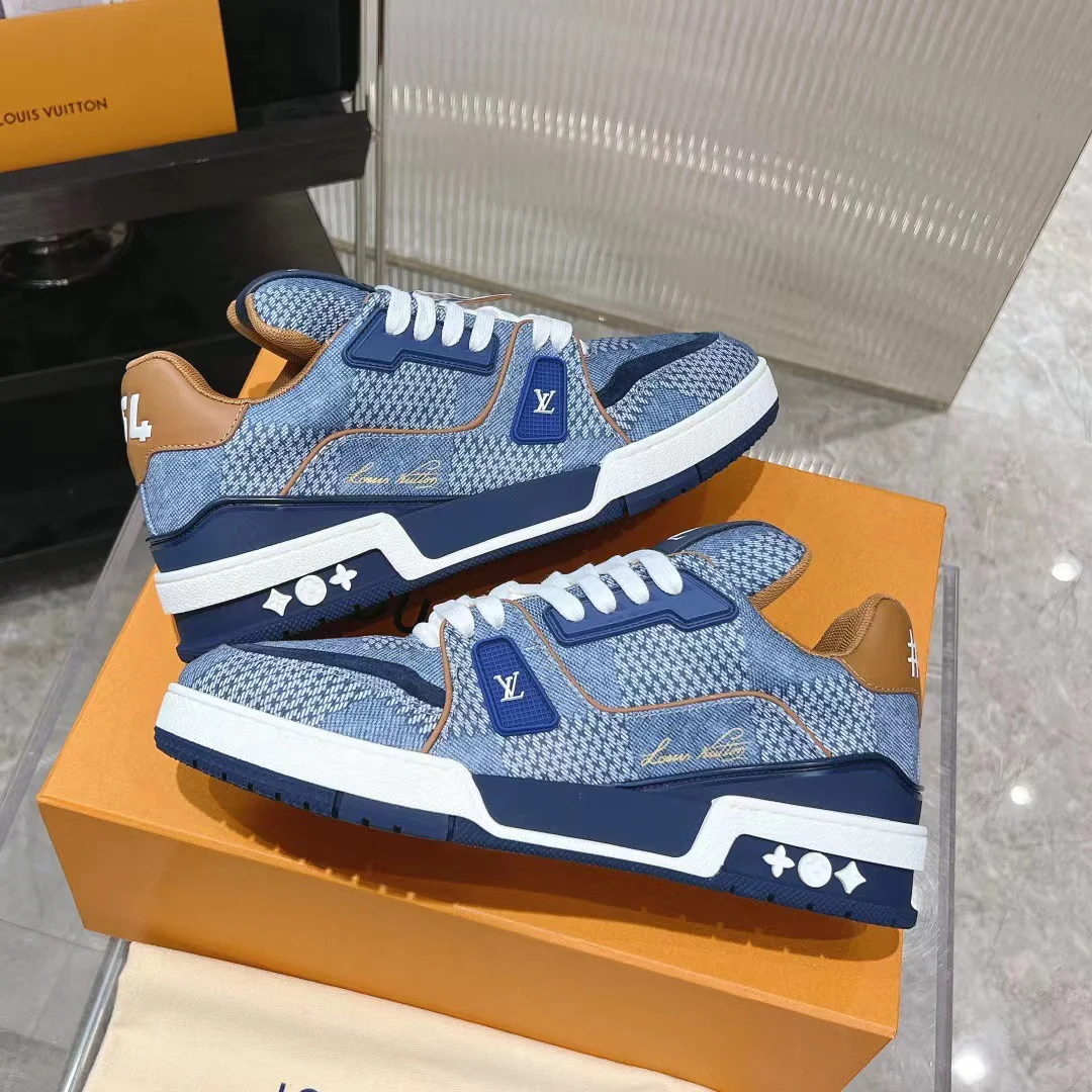 LV Trainers #54 Monogram Blue Khaki - Image 2