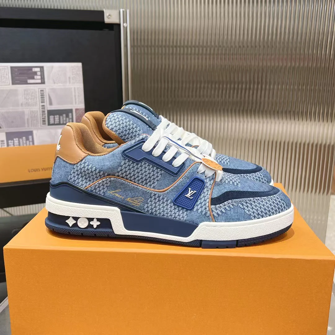 LV Trainers #54 Monogram Blue Khaki - Image 3
