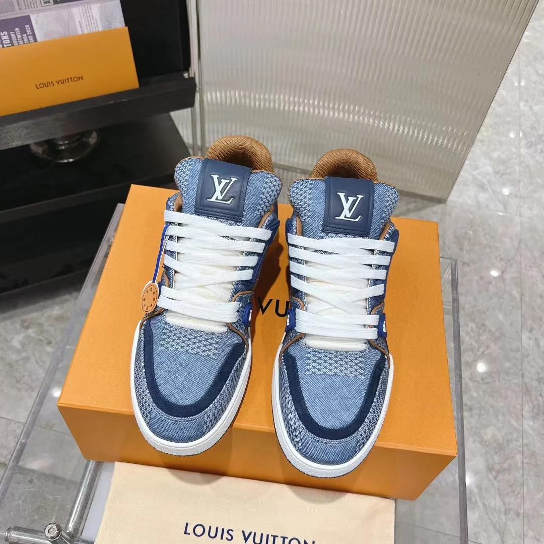LV Trainers #54 Monogram Blue Khaki - Image 4