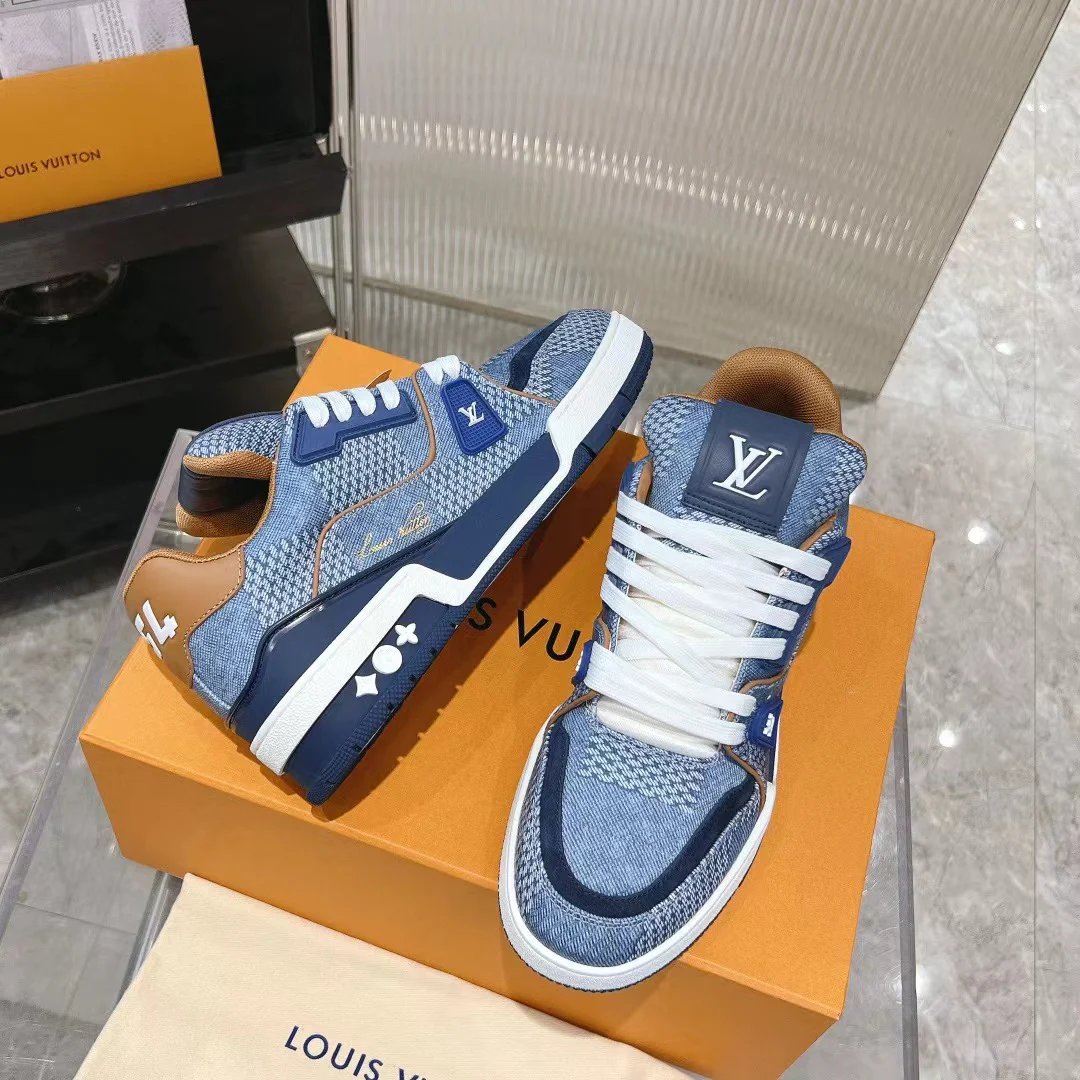 LV Trainers #54 Monogram Blue Khaki - Image 7