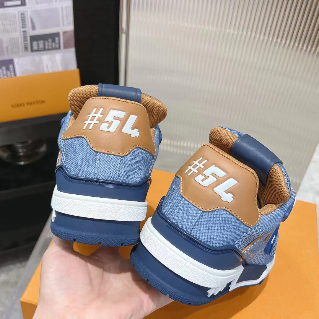 LV Trainers #54 Monogram Blue Khaki - Image 8
