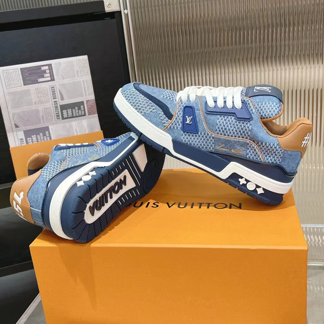 LV Trainers #54 Monogram Blue Khaki - Image 9