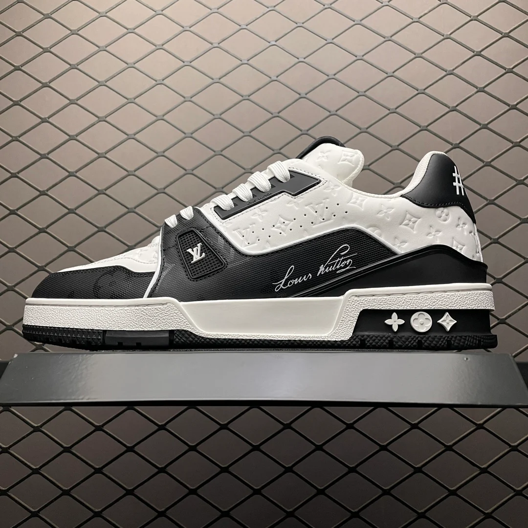 LV Trainers #54 Monogram Denim Black - Image 2