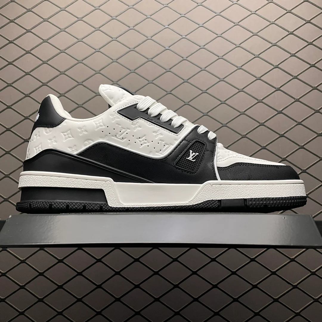 LV Trainers #54 Monogram Denim Black - Image 3