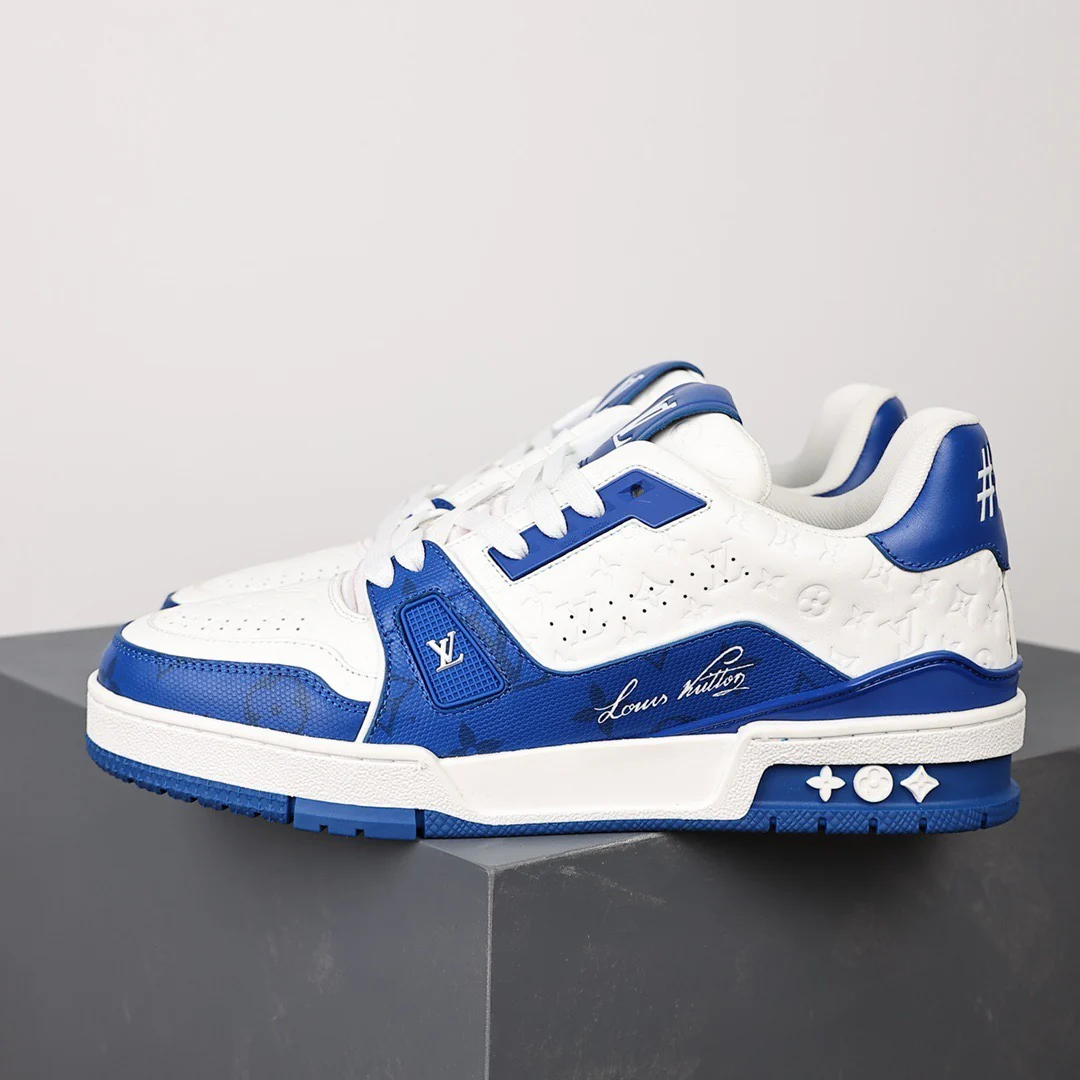 LV Trainers #54 Monogram Denim Blue - Image 4