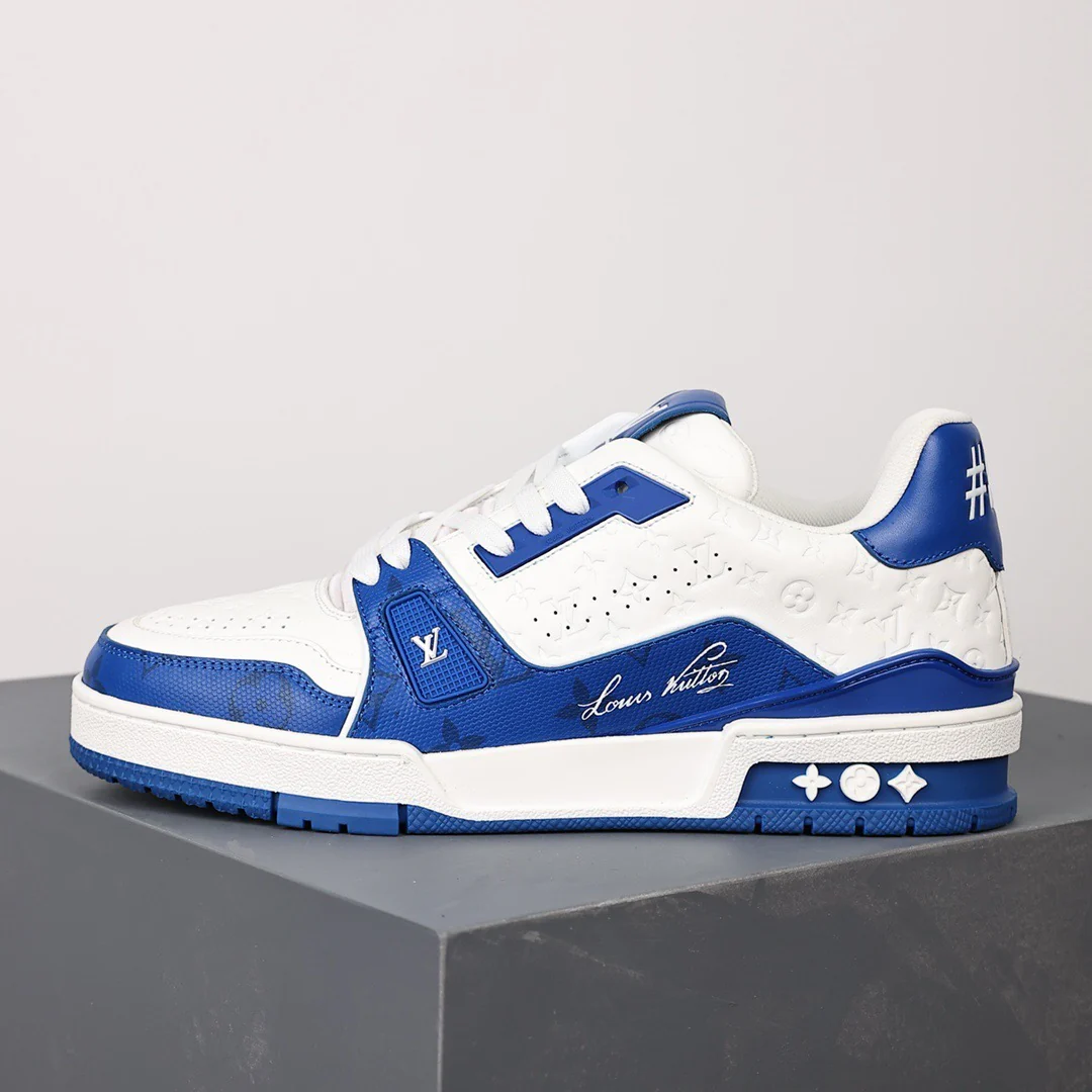 LV Trainers #54 Monogram Denim Blue - Image 5