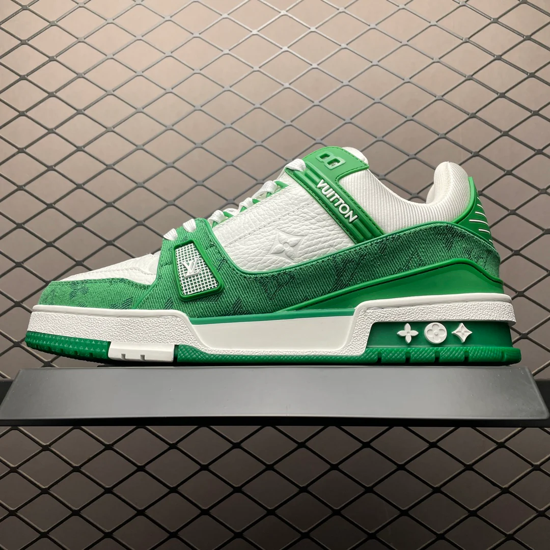 LV Trainers #54 Monogram Denim Green - Image 2